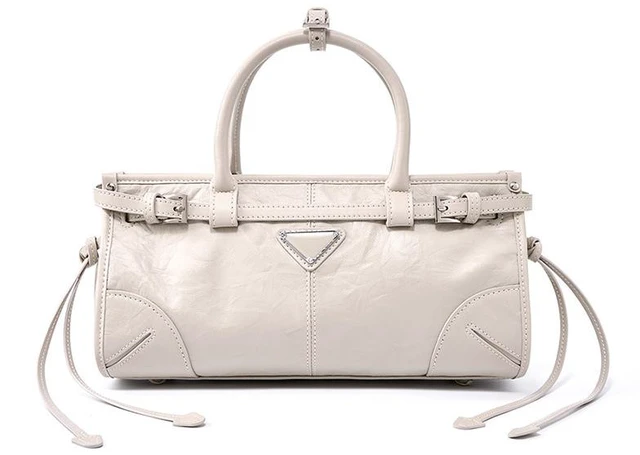 Main image of Genuine Leather Women Tote Handbags White