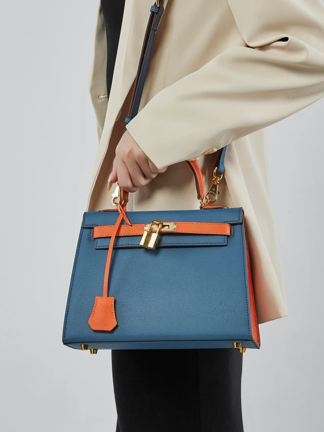 Alt view image 2 of 2 - Genuine Leather Women Satchel Purses and Handbags Multi