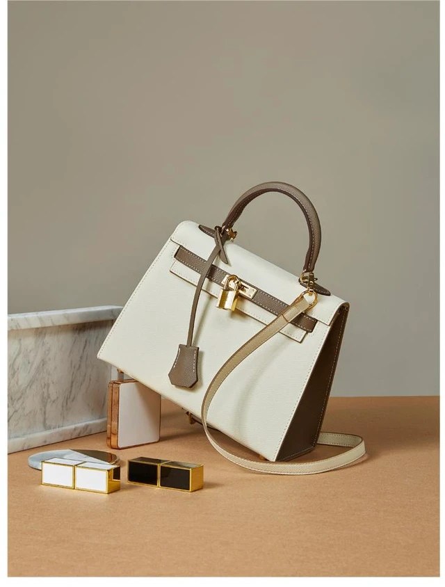 Alt view image 2 of 2 - Genuine Leather Women Satchel Purses and Handbags Multi