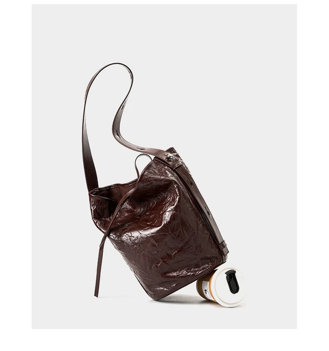 Alt view image 3 of 5 - Women Genuine Leather Tote Handbags Hobo Bags Brown