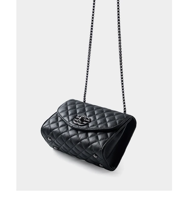 Alt view image 3 of 7 - Women Genuine Leather Small Handbags Black