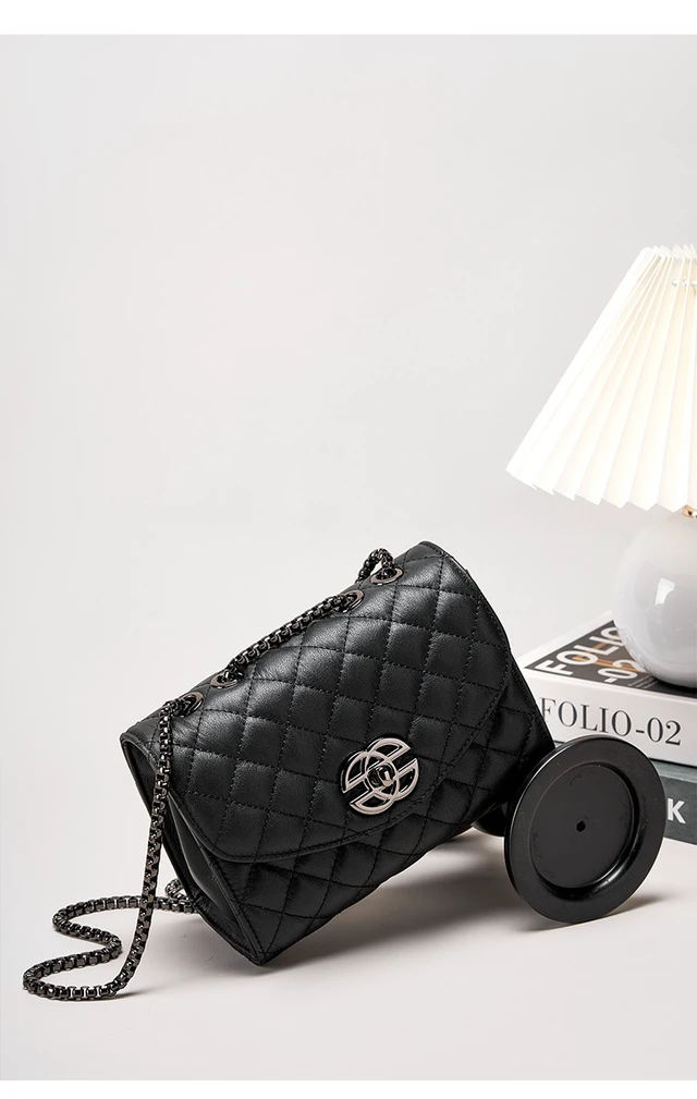 Alt view image 6 of 7 - Women Genuine Leather Small Handbags Black