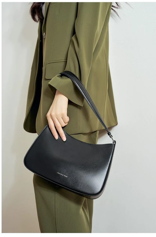Alt view image 2 of 3 - Women Genuine Leather Hobo Bags Tote Handbag Black