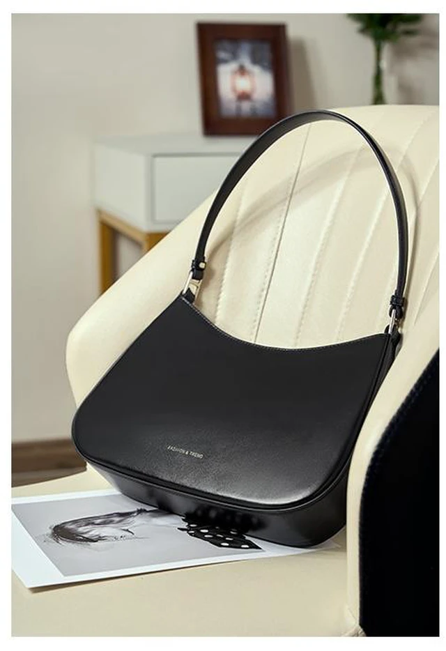 Alt view image 3 of 3 - Women Genuine Leather Hobo Bags Tote Handbag Black