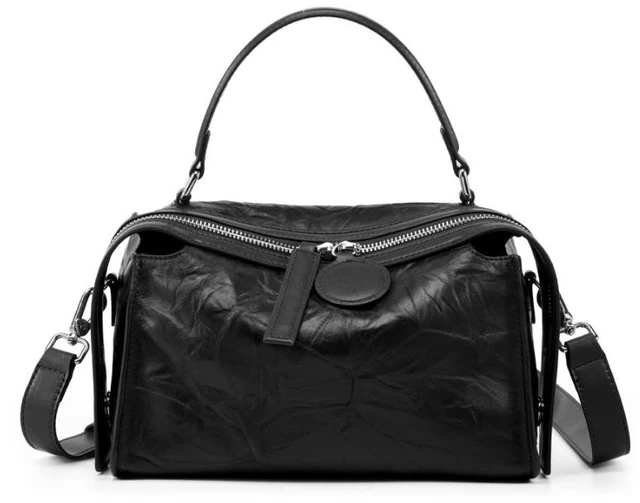 Main image of Women Genuine Leather Large Purses Handbags Black