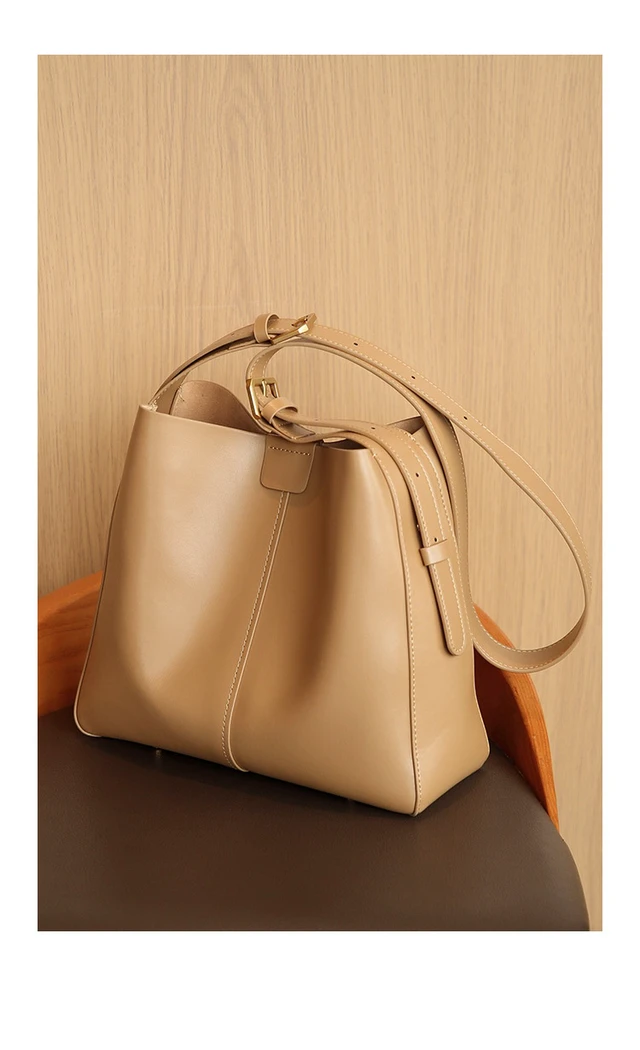 Alt view image 2 of 5 - Genuine Leather Women's Satchel Bag Classic Top Handle Purses Fashion Crossbody Handbags Bronze