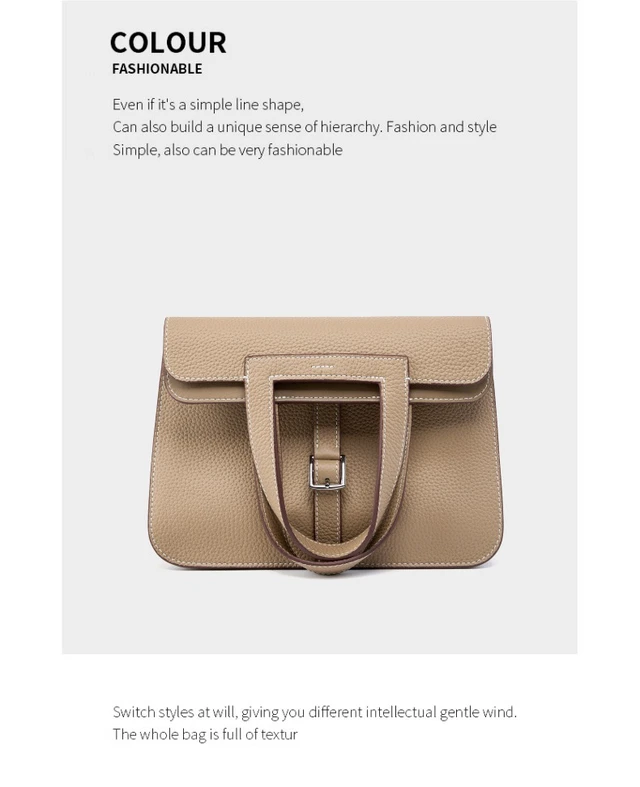 Alt view image 2 of 3 - Womens Genuine Leather Casual Handbags Grey