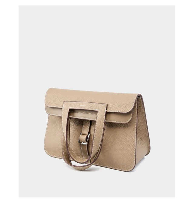 Alt view image 3 of 3 - Womens Genuine Leather Casual Handbags Grey