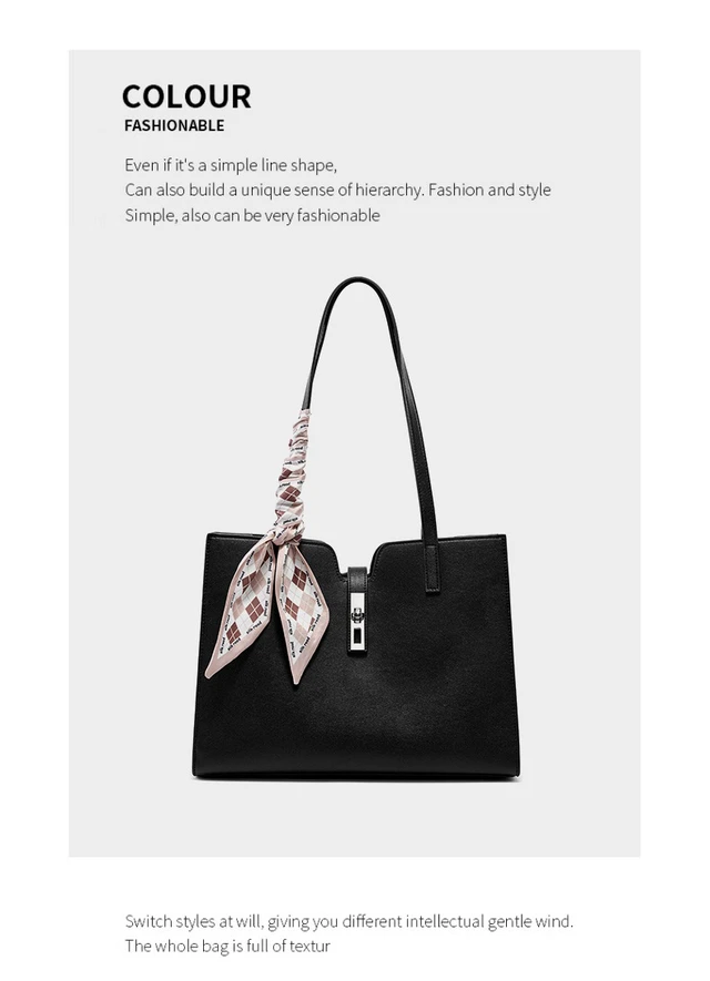 Alt view image 2 of 3 - Women Genuine Leather Handbag Medium Top Handle Satchel Shoulder Bag Black