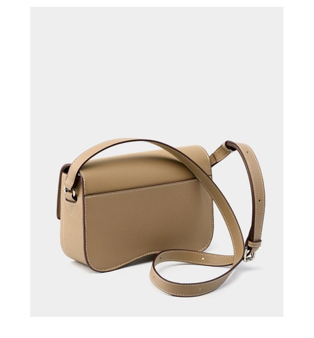 Alt view image 3 of 3 - Women Genuine Leather Della Shoulder Crossbody Bag Grey