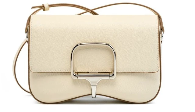 Main image of Women Genuine Leather Della Shoulder Crossbody Bag White