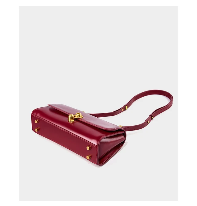 Alt view image 6 of 6 - Women Fashion Genuine Leather Handbags Tote Bag Shoulder Bag Red