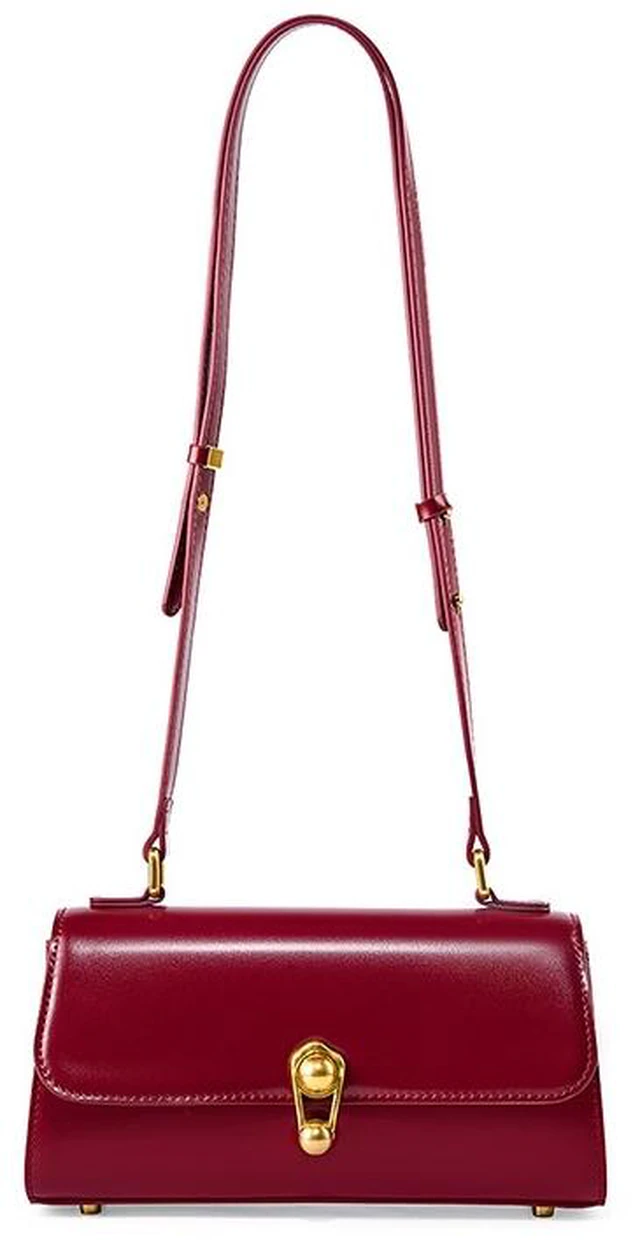 Main image of Women Fashion Genuine Leather Handbags Tote Bag Shoulder Bag Red