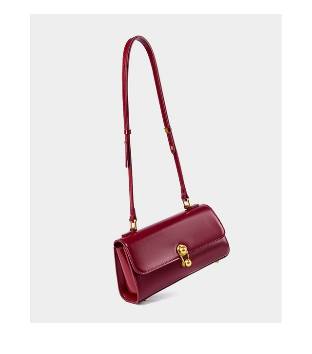 Alt view image 5 of 6 - Women Fashion Genuine Leather Handbags Tote Bag Shoulder Bag Red