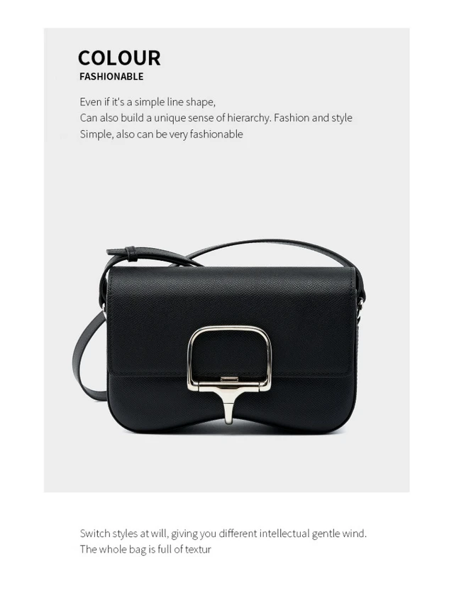 Alt view image 2 of 3 - Women Genuine Leather Della Shoulder Crossbody Bag Black