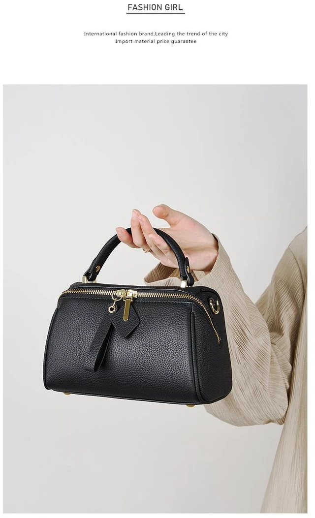 Alt view image 4 of 4 - Genuine Leather Crossbody Purses for Women, Woman Camera Shoulder Bags Handbags Black