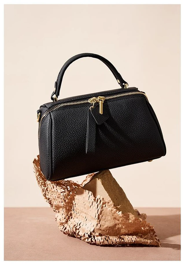Alt view image 2 of 4 - Genuine Leather Crossbody Purses for Women, Woman Camera Shoulder Bags Handbags Black
