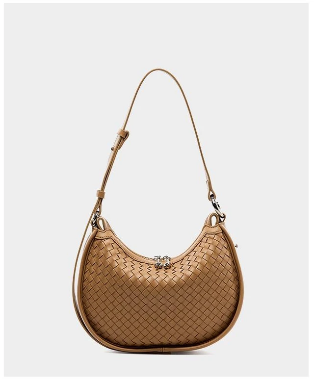 Alt view image 3 of 3 - Women Genuine Leather Shoulder Bags Classic Crossbody Purses for Lady Handbag Brown