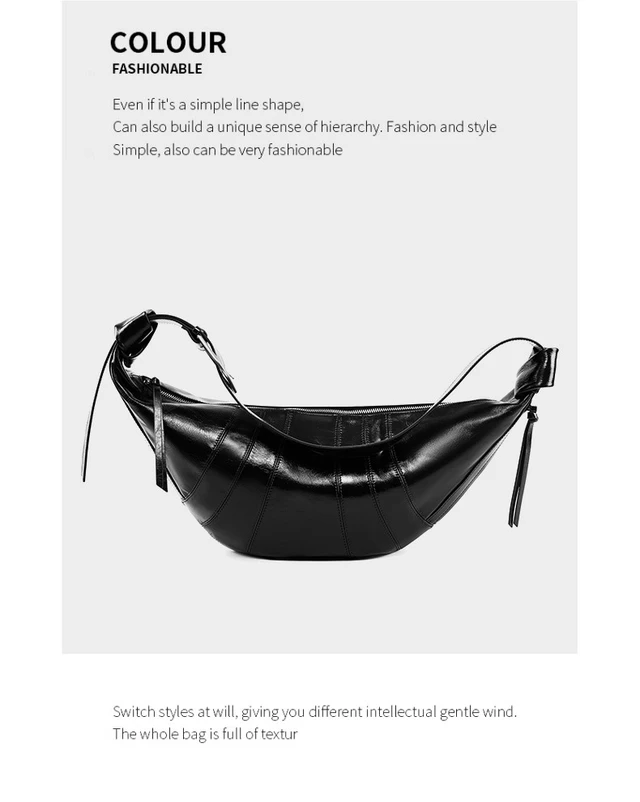 Alt view image 2 of 3 - Women Genuine Leather Crossbody Bags Black