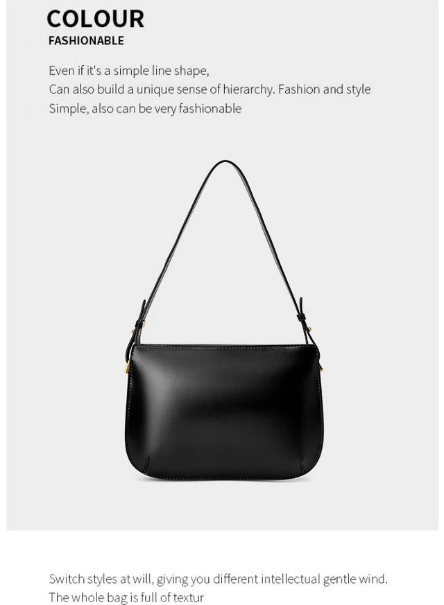 Alt view image 2 of 3 - Women's Genuine Leather Purses Shoulder Bags Crossbody Purses Hobo Bags Black