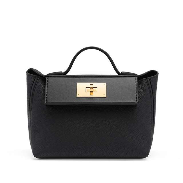 Main image of Genuine Leather Women Clutch Purse Handbag Black