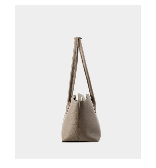 Alt view image 3 of 6 - Women Genuine Leather Shoulder Purses and Handbags Grey