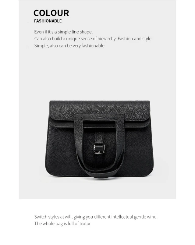Alt view image 2 of 3 - Womens Genuine Leather Casual Handbags Black