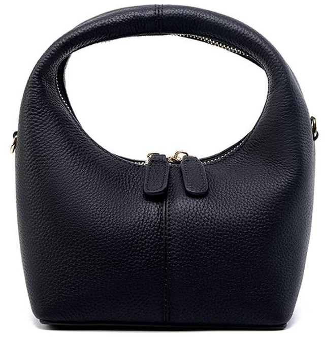 Main image of Genuine Leather Women's Small Crossbody Bags Lady Cow Leather Shoulder Handbag Black