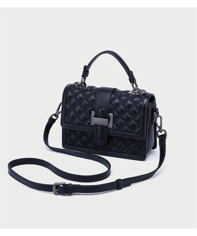 Alt view image 6 of 7 - Women Cute Top Handle Crossbody Bag Stylish Tiny Clutch Handbag with Strap Black