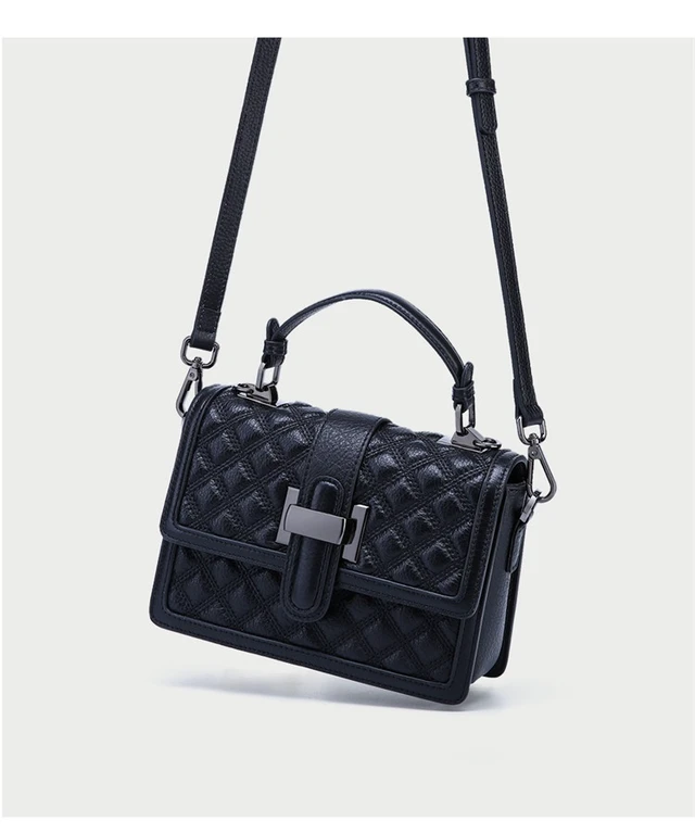 Alt view image 7 of 7 - Women Cute Top Handle Crossbody Bag Stylish Tiny Clutch Handbag with Strap Black