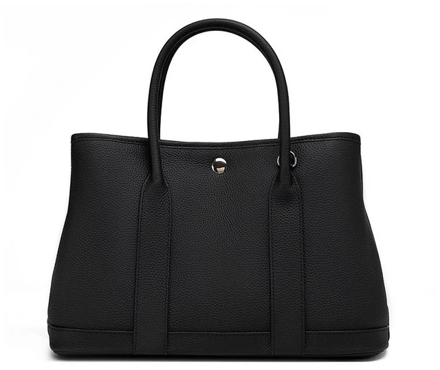Main image of Women Genuine Leather Tote Bag Handbags Black