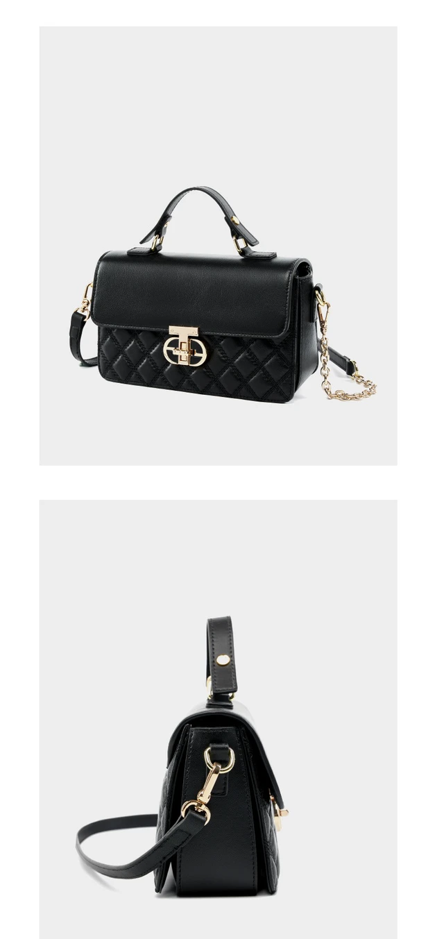 Alt view image 2 of 3 - Genuine Leather Women Tote Bag Shoulder Bags Black
