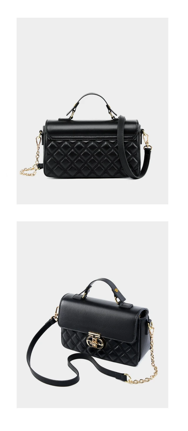 Alt view image 3 of 3 - Genuine Leather Women Tote Bag Shoulder Bags Black