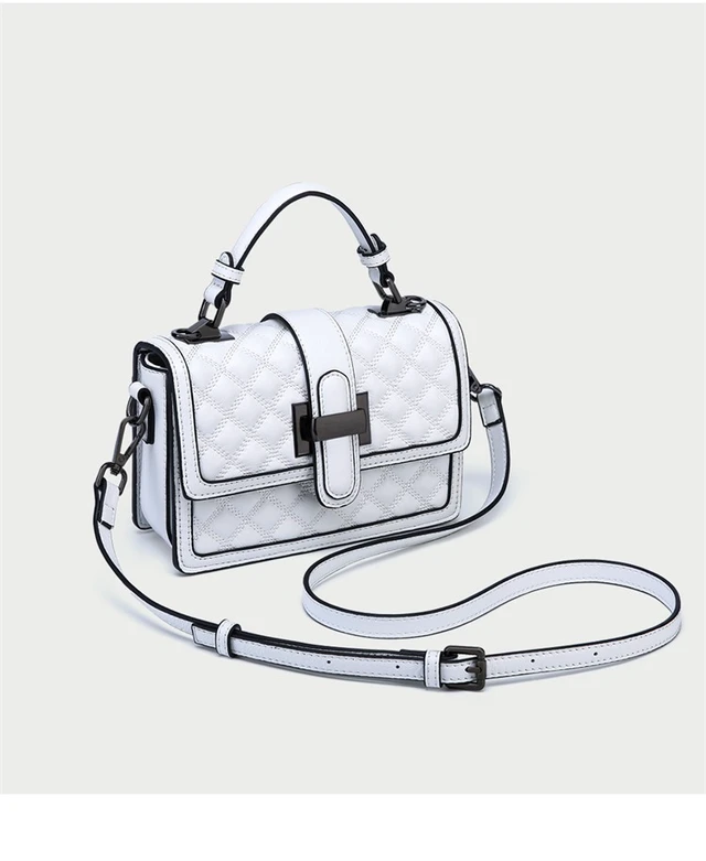Alt view image 5 of 6 - Women Cute Top Handle Crossbody Bag Stylish Tiny Clutch Handbag with Strap White