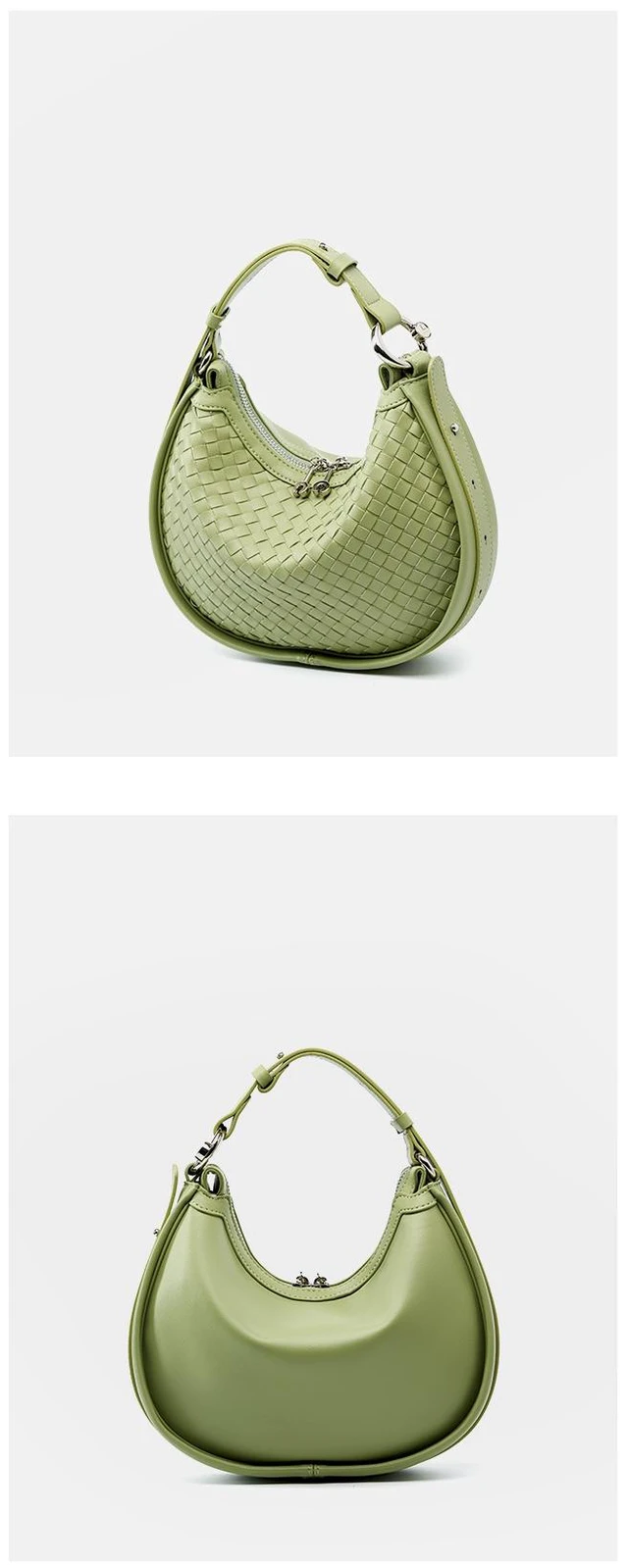 Alt view image 2 of 3 - Women Genuine Leather Shoulder Bags Classic Crossbody Purses for Lady Handbag Green