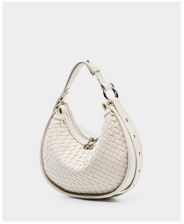 Alt view image 3 of 3 - Women Genuine Leather Shoulder Bags Classic Crossbody Purses for Lady Handbag White