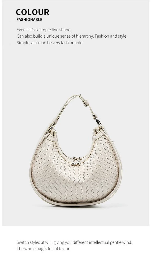 Alt view image 2 of 3 - Women Genuine Leather Shoulder Bags Classic Crossbody Purses for Lady Handbag White