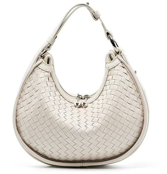 Main image of Women Genuine Leather Shoulder Bags Classic Crossbody Purses for Lady Handbag White
