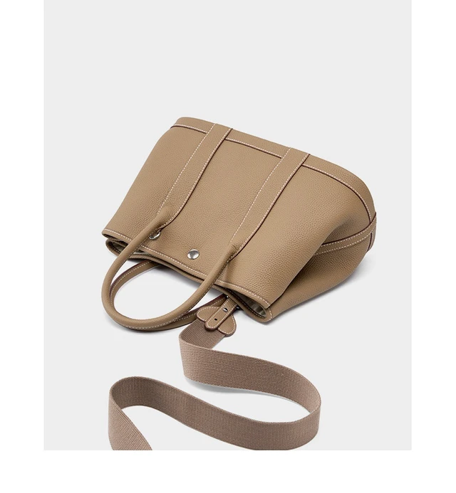 Alt view image 4 of 6 - Women Genuine Leather Tote Bag Handbags Bronze