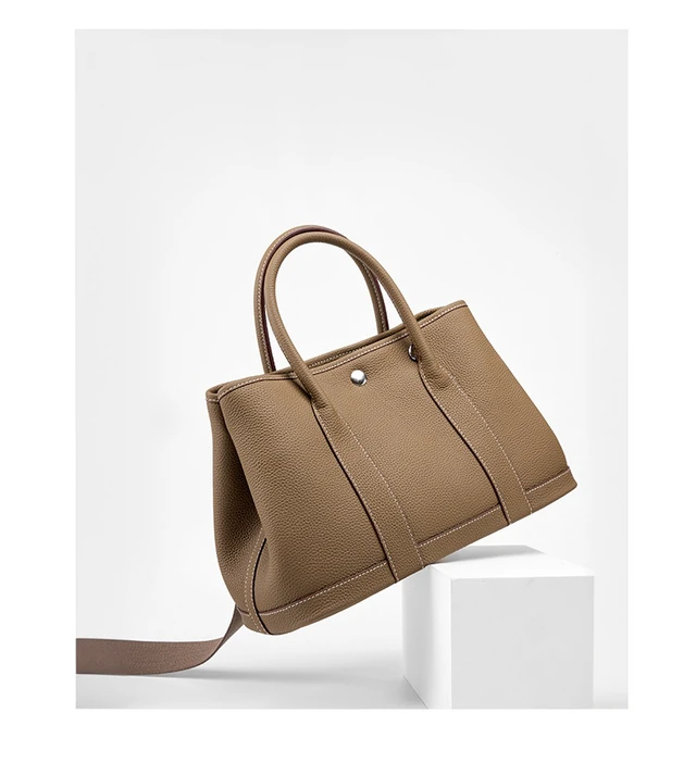 Alt view image 3 of 6 - Women Genuine Leather Tote Bag Handbags Bronze