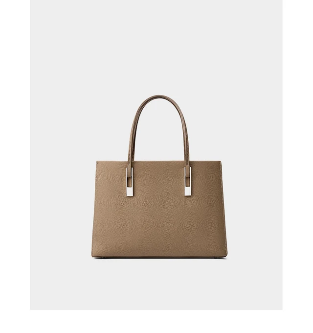 Alt view image 4 of 7 - Genuine Leather Women's Handbag Grey