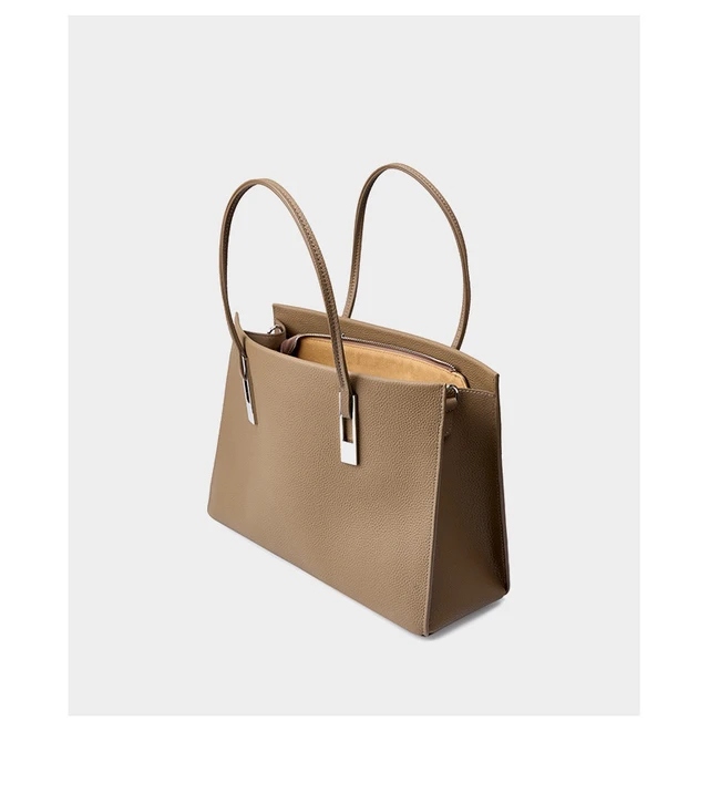 Alt view image 3 of 7 - Genuine Leather Women's Handbag Grey