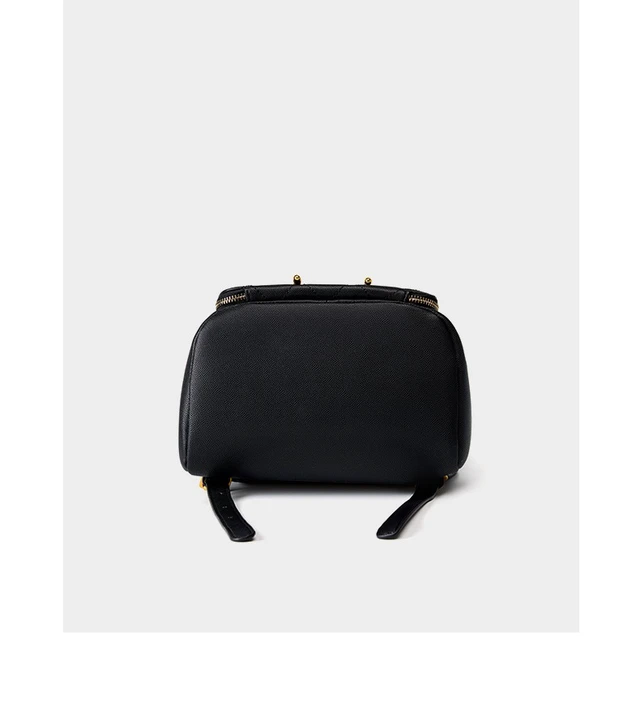 Alt view image 4 of 5 - Genuine Leather Backpack Travel Backpack Black