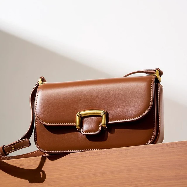 Main image of Genuine Leather Women Shoulder Bag Handbag Brown