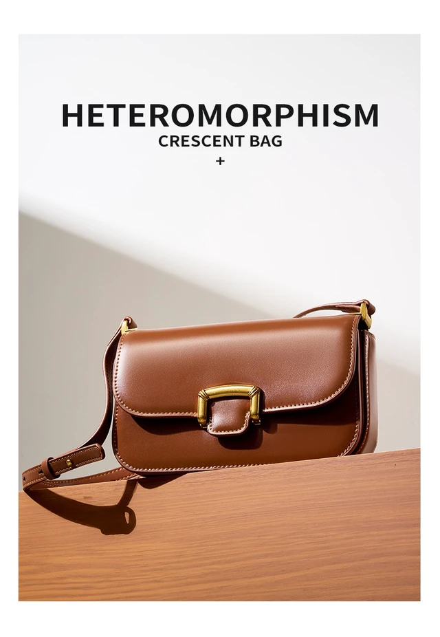 Alt view image 2 of 2 - Genuine Leather Women Shoulder Bag Handbag Brown