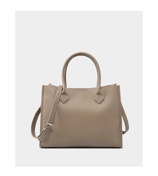 Alt view image 2 of 6 - Genuine Leather Women Crossbody Satchel Handbag Grey