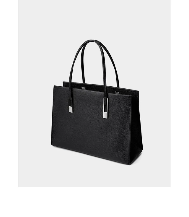 Alt view image 3 of 3 - Genuine Leather Women's Handbag Black
