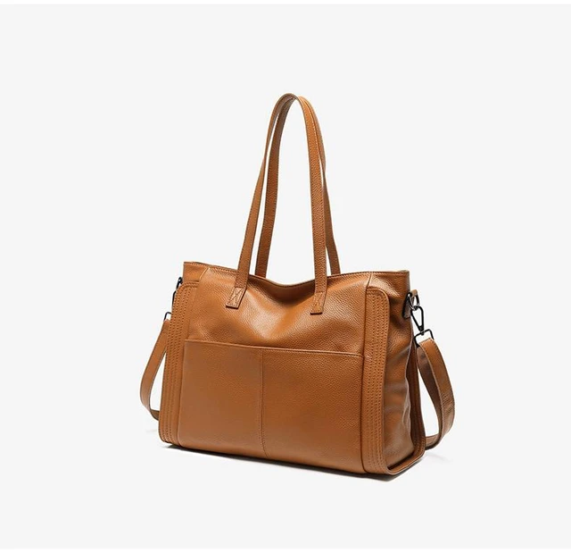 Alt view image 2 of 5 - Genuine Leather Women Trendy Hobo Bag Shoulder Handbag Brown