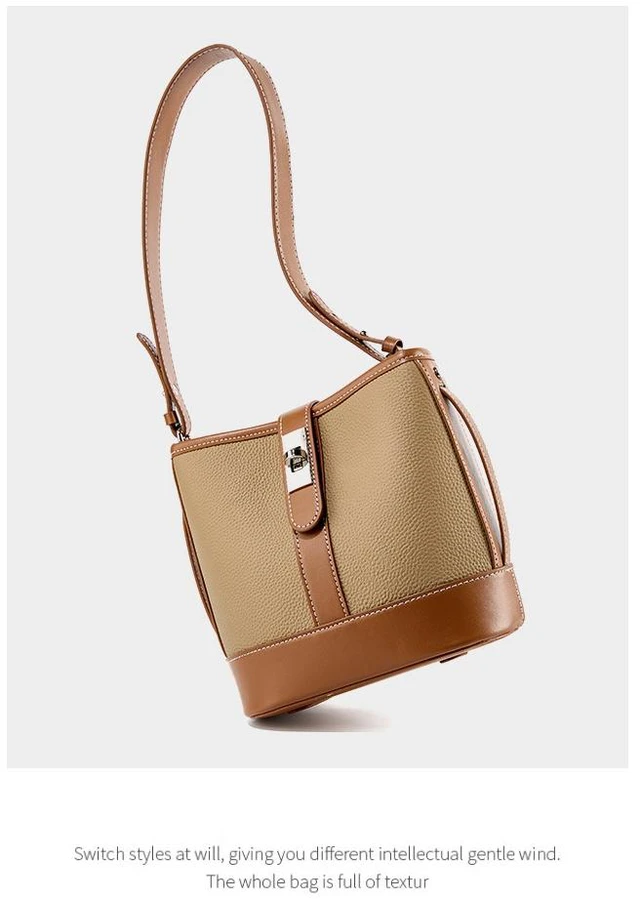 Alt view image 4 of 5 - Genuine Leather Shoulder Bag for Women Purses and Handbags Brown