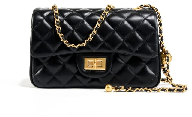 Main image of Genuine Leather Shoulder Bag for Women Purses and Handbags Hobo Crossbody Bag Black